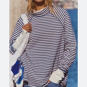Free people restoration yarn striped layer